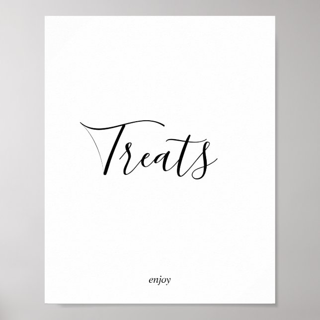 Poster Sinal de Mesa de Doces Minimalista (Frente)