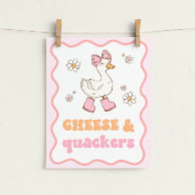 Sinal de Mesa de Ganso Bobo Queijo & Quackers
