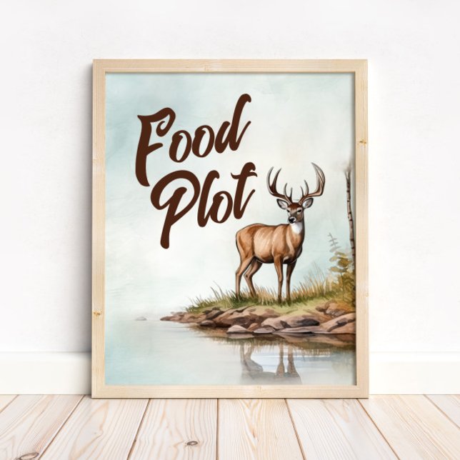 Poster Sinal de Mesa de Gráfico de Alimentos de Aniversár (Criador carregado)
