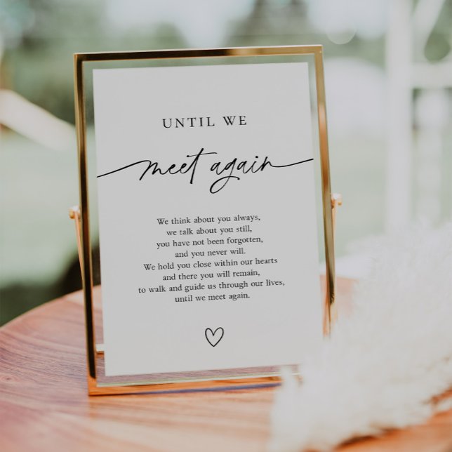 Poster Sinal de Mesa de Memória de Casamento Até Nos Reen (Criador carregado)