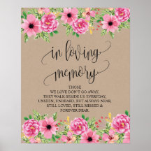 Sinal de mesa de memorial de casamento em memória 