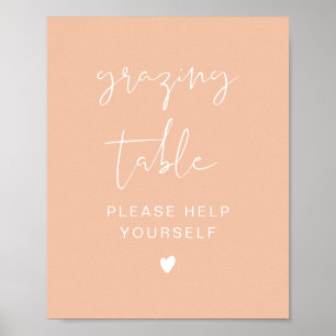 Poster Sinal de Mesa de Pastoreio LEAH Vibrante Pastel Pr