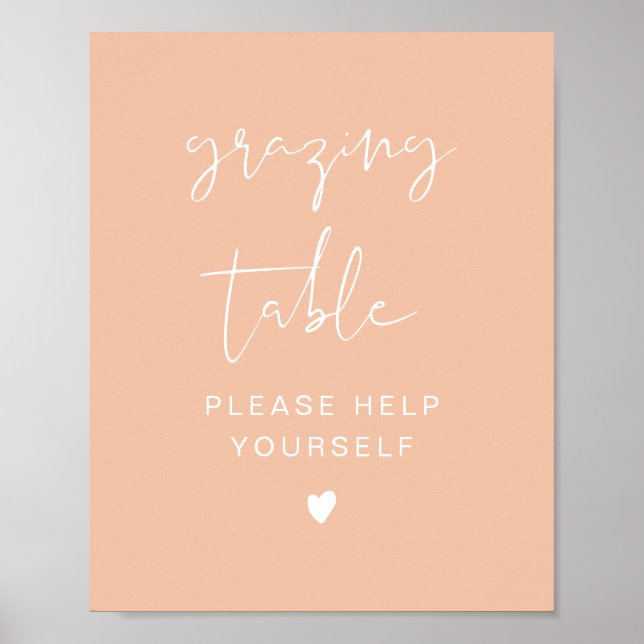 Poster Sinal de Mesa de Pastoreio LEAH Vibrante Pastel Pr (Frente)