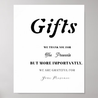 Poster Sinal de Mesa de presente mínimo para Chá de panel