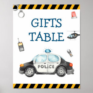 Poster Sinal de Mesa de Presentes do Aniversário Infantil