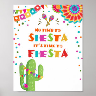 Poster Sinal De Mesa De Siesta Cactus Fiesta