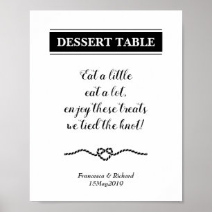 Poster Sinal de Mesa de Sobremesa de Coração de Corda Náu