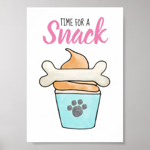 Poster Sinal de Mesa do Cachorro - snack, trata