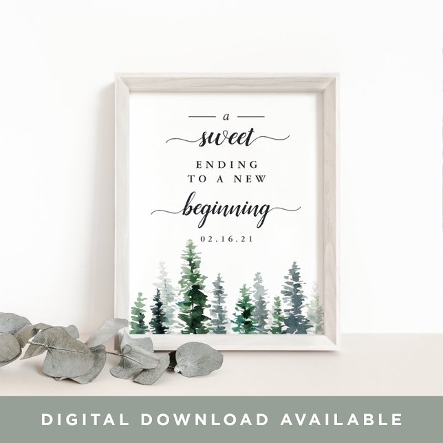 Poster Sinal de Mesa do deserto de calçados de madeira (Criador carregado)