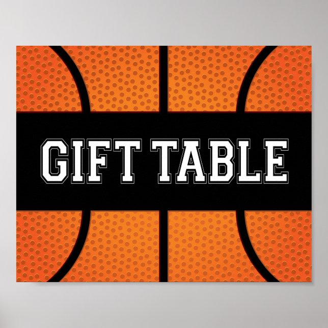 Poster Sinal de MESA GIFT do Partido do Basquete Impressã (Frente)