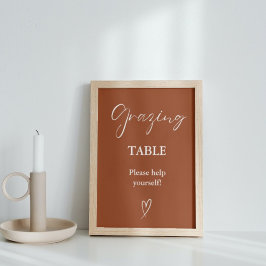 Poster Sinal de mesa Minimalista Moderno