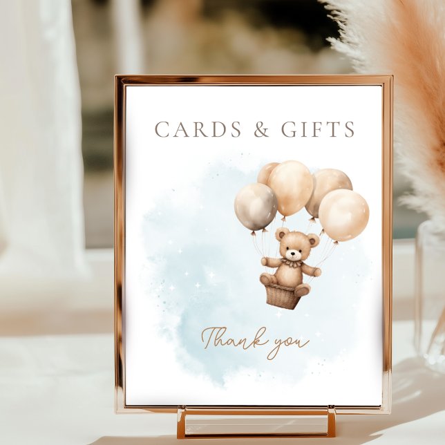 Poster Sinal de Mesa para Chá de Bebê Neutro Mal Podemos  (Bearly Wait Baby Shower Tabletop Sign)