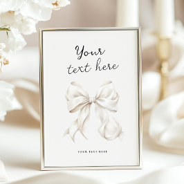 Poster Sinal de Mesa para Chá de Noiva