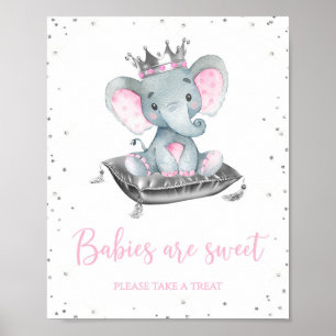 Poster Sinal de mesa para lembrancinha de chá de bebê de