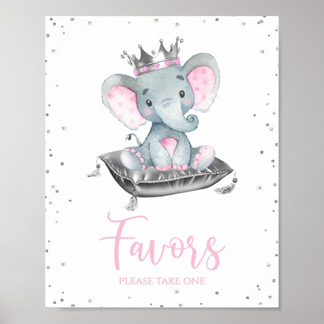 Poster Sinal de mesa para lembrancinha de chá de bebê de  (Frente)