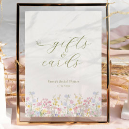 Poster Sinal de Mesa para Presentes de Chá de Noiva Boho