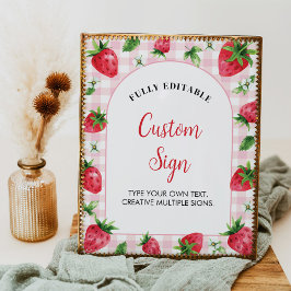 Poster Sinal de Mesa Personalizada de Aniversário de Mora