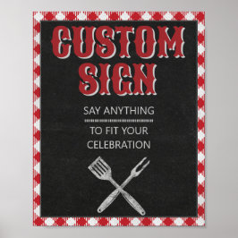 Poster Sinal de Mesa Personalizada de Aniversário do CHUR