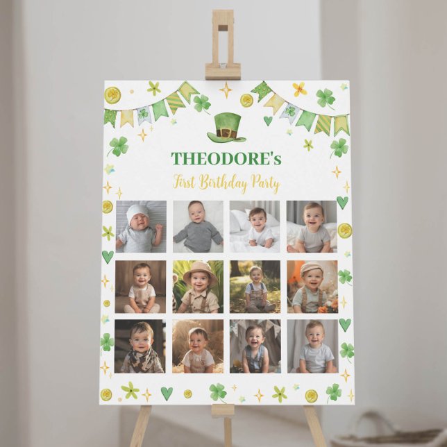 Poster Sinal de Milestone de Foto de Aniversário de Um Ra (Criador carregado)