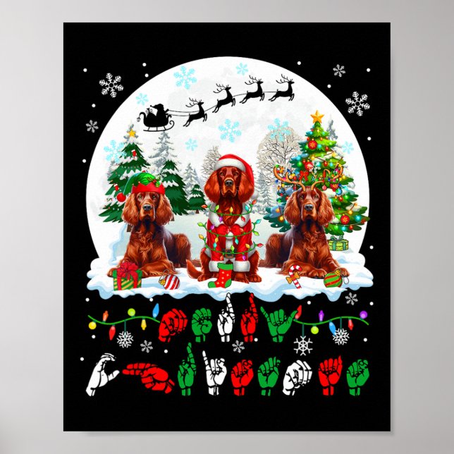 Poster Sinal de Natal Merry Iris Três Papais noeis Iris (Frente)