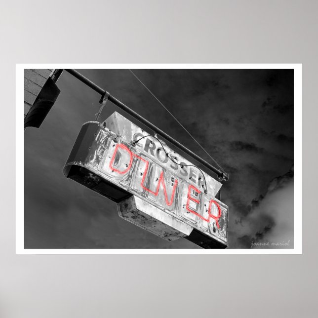 Poster Sinal de Neon Diner (Frente)