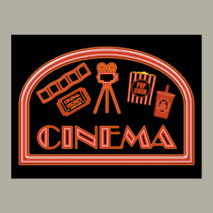 Póster Sinal de néon do cinema