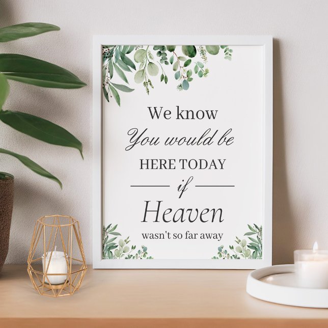 Poster Sinal de Noiva com Folhas de Eucalipto em Memória  (Criador carregado)