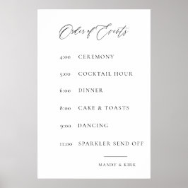 Poster Sinal de Ordem de Eventos de Casamento | Minimalis