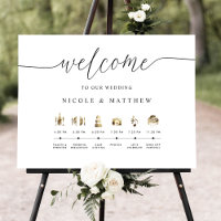 Sinal de Ordem de Recepção de Casamento Elegante d