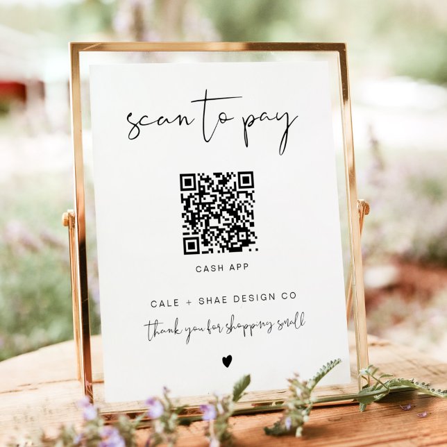 Poster Sinal de pagamento mínimo para pequenas empresas d (Criador carregado)