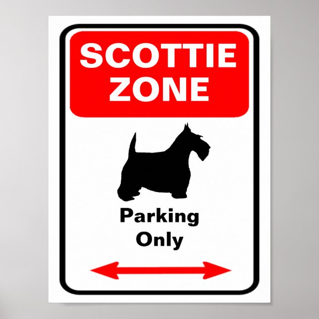 Póster Sinal de Parqueamento de Zona Scottie (Frente)