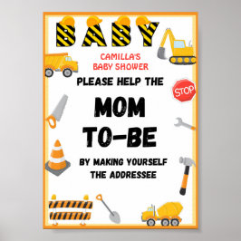 Poster Sinal de Parte de Construção, Sinal de Chá de fral