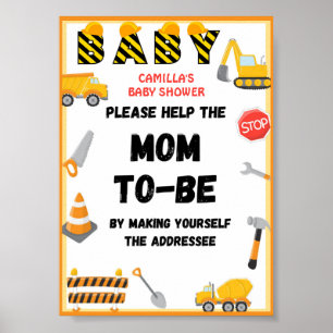 Poster Sinal de Parte de Construção, Sinal de Chá de fral