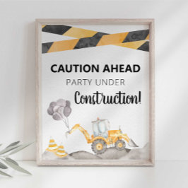 Poster Sinal de Parte em Construção