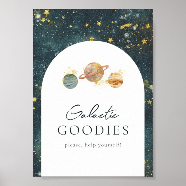 Poster Sinal de Partido de Espaço Editável 5x7 (Frente)