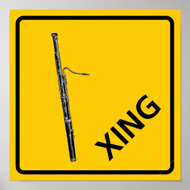 Poster Sinal de passagem de Bassoon (Frente)