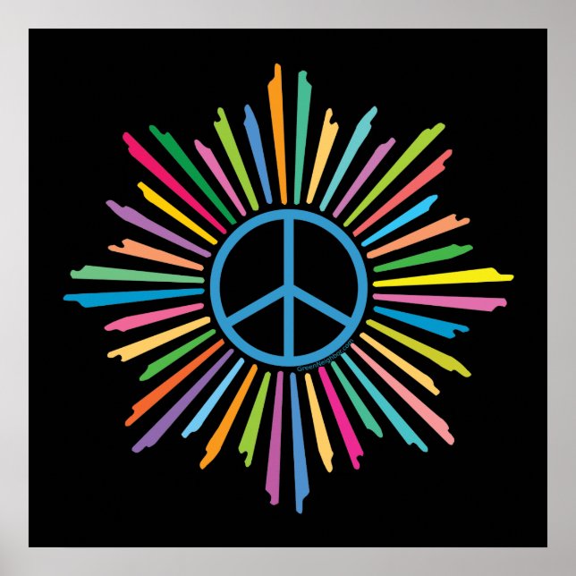 Poster Sinal de Paz Colorida ao Redor (Frente)