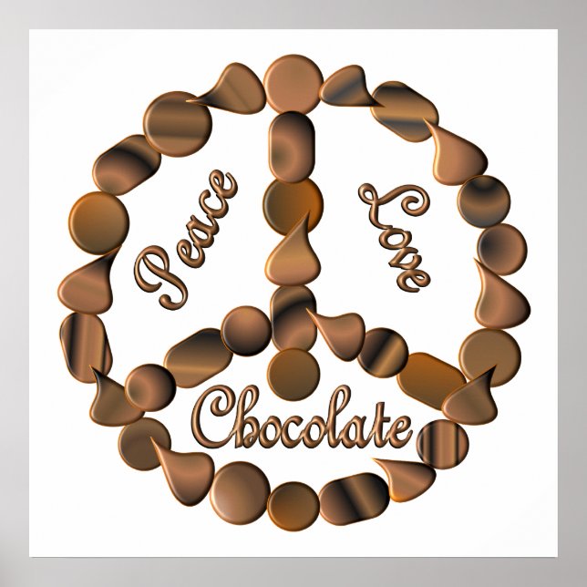 Poster Sinal de Paz de Chocolate (Frente)