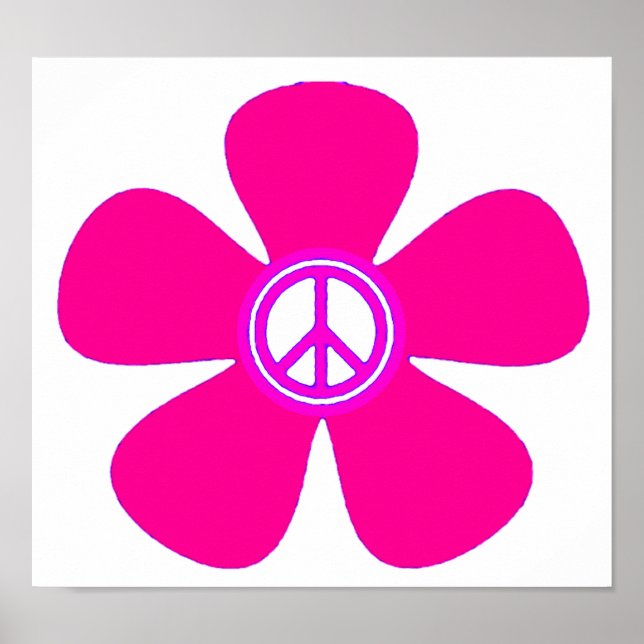 Póster Sinal de Paz de Energia Flor (Frente)