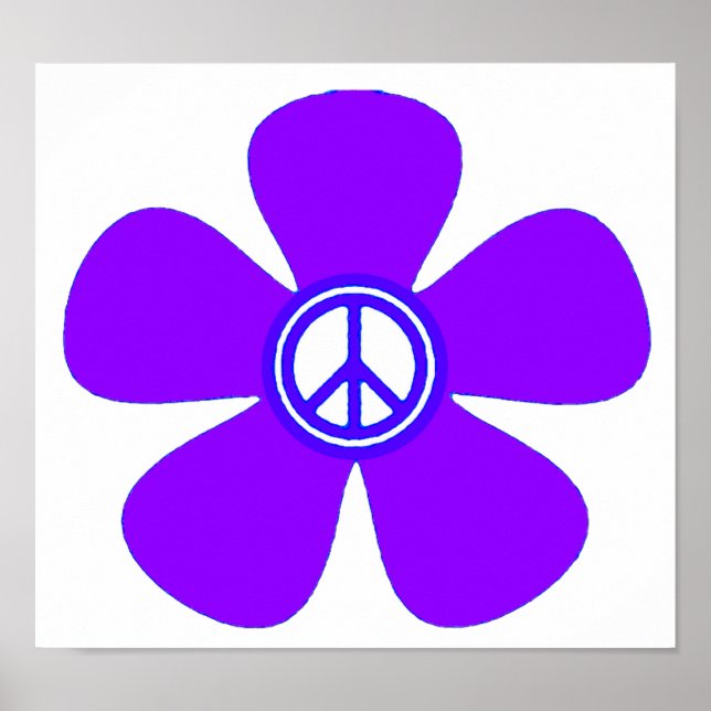 Póster Sinal de Paz de Energia Flor (Frente)