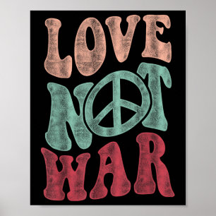 Poster Sinal de Paz do Amor Não Guerra