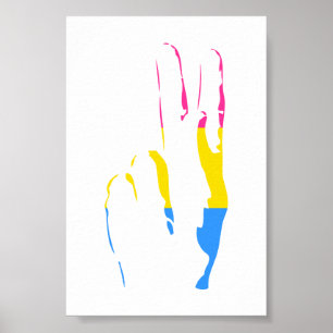 Poster sinal de paz do orgulho de pans