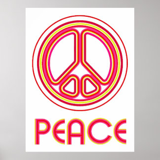 Poster Sinal de Paz Psicodélico Gráfico Linear Etro