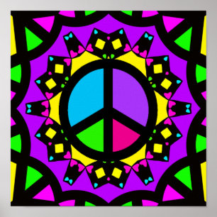Póster Sinal de paz retro
