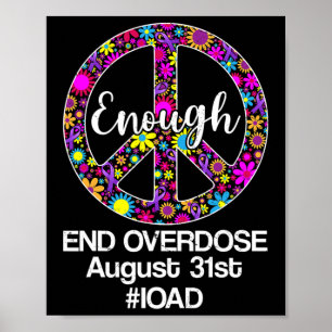Poster Sinal de Paz Roxo para Dia de Consciência da Sobre