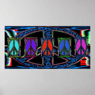 Póster Sinal de paz Windows do Squiggle