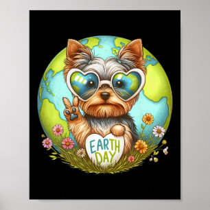 Poster Sinal de Paz Yorkshire Terrier Kids Mens Womens