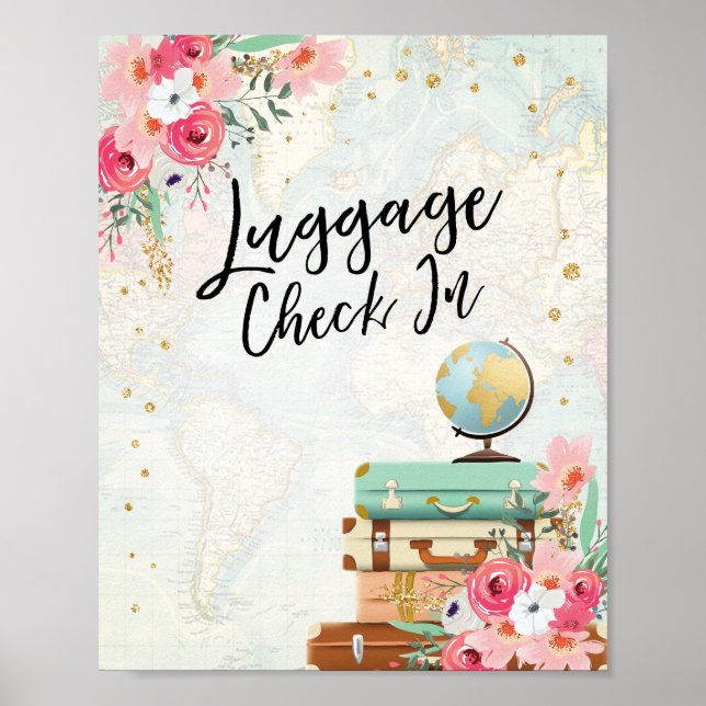 Poster Sinal de perda de Chá do Sinal de bagagem para a S (Frente)