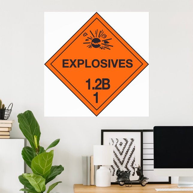 Poster Sinal de Perigo de Explosivos Classe 1.1L (Criador carregado)