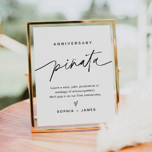 Poster Sinal de Piñata de Casamento EVERLEIGH